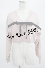 axes femme POETIQUE / UVカットリボンデザインカーディガン M ピンク/ブラック H-25-02-22-057-AX-TO-NS-ZH
