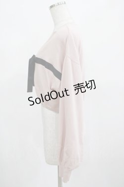 画像2: axes femme POETIQUE / UVカットリボンデザインカーディガン M ピンク/ブラック H-25-02-22-057-AX-TO-NS-ZH