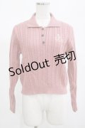 Fi.n.t / モノグラムロゴ刺繍ニットポロ Free PINK H-25-02-22-062-CA-TO-NS-ZH