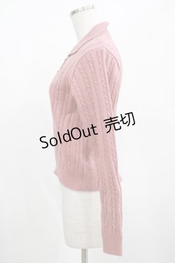 画像2: Fi.n.t / モノグラムロゴ刺繍ニットポロ Free PINK H-25-02-22-062-CA-TO-NS-ZH