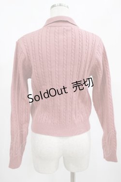 画像3: Fi.n.t / モノグラムロゴ刺繍ニットポロ Free PINK H-25-02-22-062-CA-TO-NS-ZH