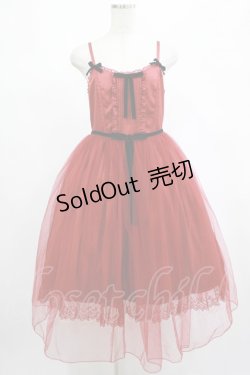 画像1: Angelic Pretty / 乙女のチュチュDollジャンパースカート Free レッド H-25-02-22-006-AP-OP-NS-ZH