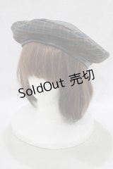 axes femme POETIQUE / チェック柄ベレー帽  グリーン H-25-02-22-081-AX-AC-NS-ZH