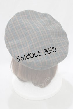 画像2: axes femme POETIQUE / チェック柄ベレー帽  グリーン H-25-02-22-081-AX-AC-NS-ZH