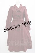 axes femme / テーラー襟ナポレオンワンピース M ワイン H-25-02-22-012-AX-OP-NS-ZH