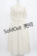 axes femme POETIQUE / 小花柄半袖ワンピース M イエロー H-25-02-22-018-AX-OP-NS-ZH