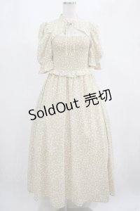 axes femme POETIQUE / 小花柄半袖ワンピース M イエロー H-25-02-22-018-AX-OP-NS-ZH