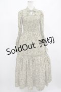 axes femme POETIQUE / トワルドジュイ風柄ワンピース M グリーン H-25-02-22-024-AX-OP-NS-ZH