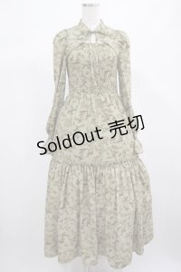 axes femme POETIQUE / トワルドジュイ風柄ワンピース M グリーン H-25-02-22-024-AX-OP-NS-ZH
