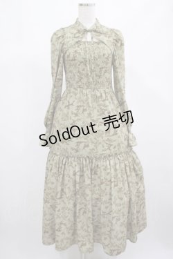 画像1: axes femme POETIQUE / トワルドジュイ風柄ワンピース M グリーン H-25-02-22-024-AX-OP-NS-ZH
