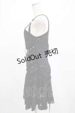 画像2: DARK IN LOVE / Gothic super white cross strap dress M ブラック H-25-02-23-048-PU-OP-KB-ZH