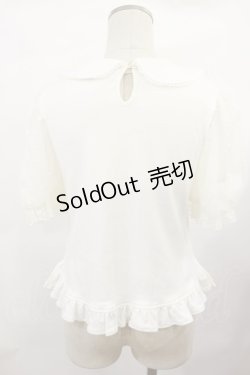 画像2: Angelic Pretty / ロゴ刺繍カラー半袖カットソー Free オフ H-25-02-23-1006-AP-TO-NS-ZH