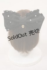 Angelic Pretty / パーリィサテンリボンバレッタ  ブラック H-25-02-23-1033-AP-AC-NS-ZH