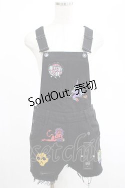 画像1: KILL STAR / Oracle denim overalls XS ブラック H-25-02-23-050-SL-PA-KB-ZH