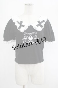 DARK IN LOVE / Black lolita two little bears doll top XL ブラック H-25-02-23-053-PU-TO-KB-ZH