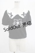 DARK IN LOVE / Black lolita two little bears doll top XL ブラック H-25-02-23-054-PU-TO-KB-ZH