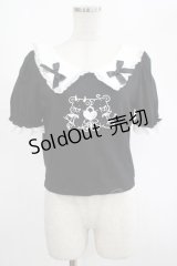 DARK IN LOVE / Black lolita two little bears doll top XL ブラック H-25-02-23-054-PU-TO-KB-ZH