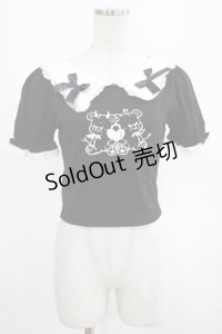 DARK IN LOVE / Black lolita two little bears doll top XS ブラック H-25-02-23-056-PU-TO-KB-ZH