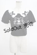 DARK IN LOVE / Black lolita two little bears doll top XS ブラック H-25-02-23-057-PU-TO-KB-ZH