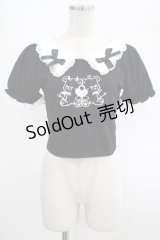 DARK IN LOVE / Black lolita two little bears doll top XS ブラック H-25-02-23-057-PU-TO-KB-ZH