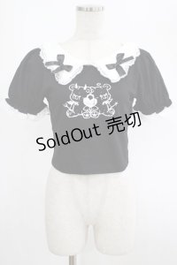 DARK IN LOVE / Black lolita two little bears doll top XS ブラック H-25-02-23-057-PU-TO-KB-ZH