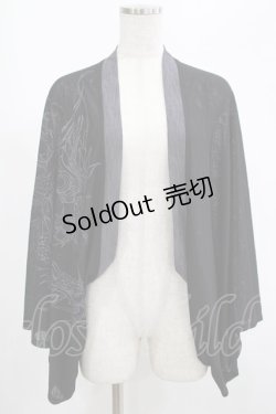 画像1: Qutie Frash / ポンチョカーデ  黒 H-25-02-23-068-QU-TO-KB-ZH