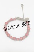 Michal Negrin / フラワーブレスレット　  ゴールド×レッド H-25-02-23-2005-LO-AC-KB-ZH