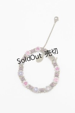 画像1: Michal Negrin / フラワーブレスレット　  ゴールド×ピンク H-25-02-23-2002-LO-AC-KB-ZH