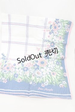 画像1: Jane Marple / フラワープリントのスカーフ  白 H-25-02-23-2018-JM-ZA-KB-ZH