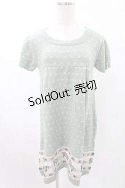 画像1: Candy Stripper / UNICORN KNIT ONE-PIECE  グリーン H-25-02-23-2026-PU-OP-KB-ZT237