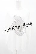 NieR Clothing / プリントLONG CUTSEW XL 白 H-25-02-23-2033-PU-TO-KB-ZH