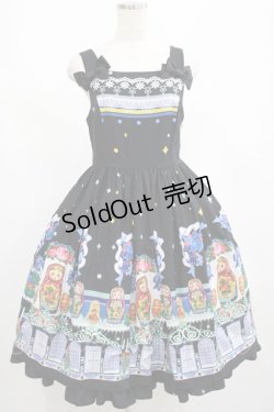 画像1: LIEF / マトリョーシカジャンパースカート M ブラック H-25-02-24-003-LO-OP-NS-ZH