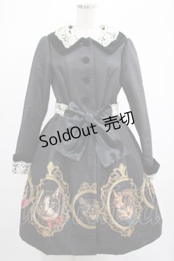 画像1: Juliette et Justine / Une bibliotheque et Chat Coat サイズ2 ブラック（ル カードル デュ シャ） H-25-02-24-024-CL-CO-NS-ZH