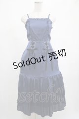 axes femme POETIQUE / レースアップロングキャミワンピース M ブルー H-25-02-24-025-AX-OP-NS-ZH