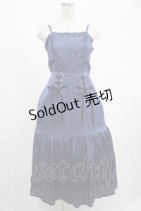 axes femme POETIQUE / レースアップロングキャミワンピース M ブルー H-25-02-24-025-AX-OP-NS-ZH