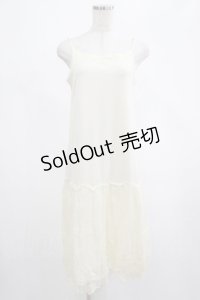 axes femme / レース使いペチワンピース M アイボリー H-25-02-24-032-AX-OP-NS-ZH