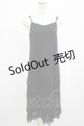 axes femme / レース使いペチワンピース M ブラック H-25-02-24-033-AX-OP-NS-ZH