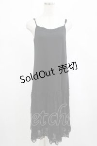 axes femme / レース使いペチワンピース M ブラック H-25-02-24-033-AX-OP-NS-ZH