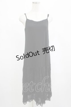 画像1: axes femme / レース使いペチワンピース M ブラック H-25-02-24-033-AX-OP-NS-ZH