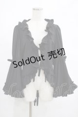 metamorphose / 【プラスサイズ】フリル姫袖ボレロ プラスサイズ ブラック H-25-02-24-037-ME-BL-NS-ZH