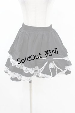 画像1: DARK IN LOVE / Black lolita white bow contrast mini skirt S-M ブラック H-25-02-24-1007-PU-SK-KB-ZI
