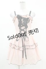 DARK IN LOVE / Pink doll moon strap dress XS ピンク H-25-02-24-1011-PU-OP-KB-ZI