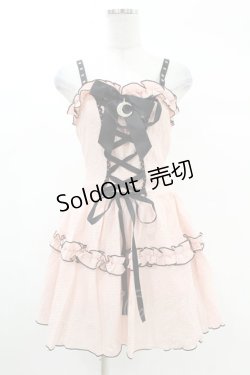 画像1: DARK IN LOVE / Pink doll moon strap dress XS ピンク H-25-02-24-1011-PU-OP-KB-ZI