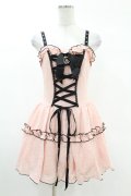 DARK IN LOVE / Pink doll moon strap dress S ピンク H-25-02-24-1013-PU-OP-KB-ZH