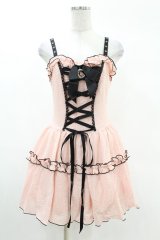 DARK IN LOVE / Pink doll moon strap dress S ピンク H-25-02-24-1013-PU-OP-KB-ZH