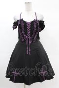 DARK IN LOVE / Harajuku purple cross sweet cool rebel dress M ブラック H-25-02-24-1020-PU-OP-KB-ZH