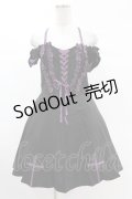 DARK IN LOVE / Harajuku purple cross sweet cool rebel dress M ブラック H-25-02-24-1020-PU-OP-KB-ZH