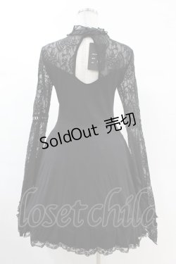 画像2: DARK IN LOVE / Elegant gothic lace up lacey knitted M ブラック H-25-02-24-1022-PU-OP-KB-ZH