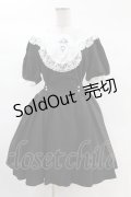 DARK IN LOVE / Alice in Wonderland contrast collar dress L ブラック H-25-02-24-1024-PU-OP-KB-ZH