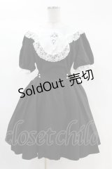 DARK IN LOVE / Alice in Wonderland contrast collar dress L ブラック H-25-02-24-1024-PU-OP-KB-ZH